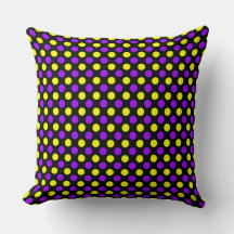 Pointe Polka Jaune Personnalisée - Petit Coussin P