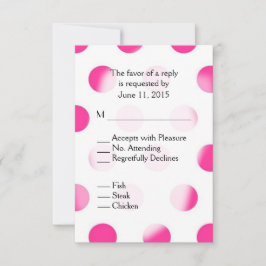 Pointe rose RSVP avec choix Entree