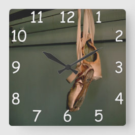 Pointe-Shoe-Wall-Uhr Quadratische Wanduhr