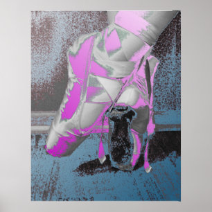 Pointe Shoes Ballett Tanz Poster