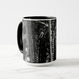Pointe sur la tasse de café de mur