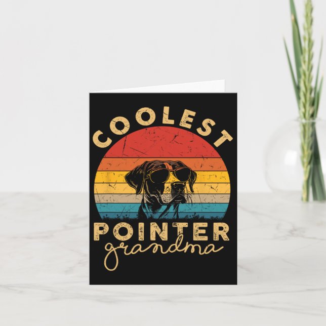 Pointer Coolste Oma-Geschenke für Frauen Pointer D Karte (Vorderseite)