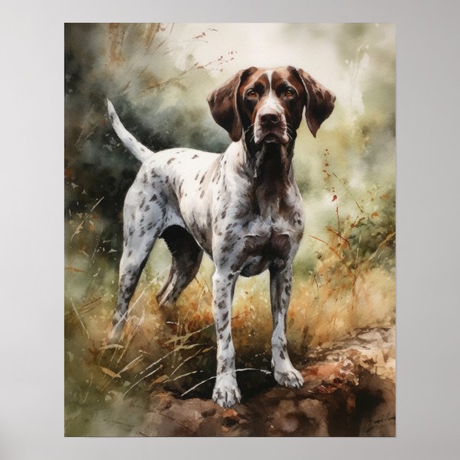 Pointer Dog Art Print Poster (Vorne)