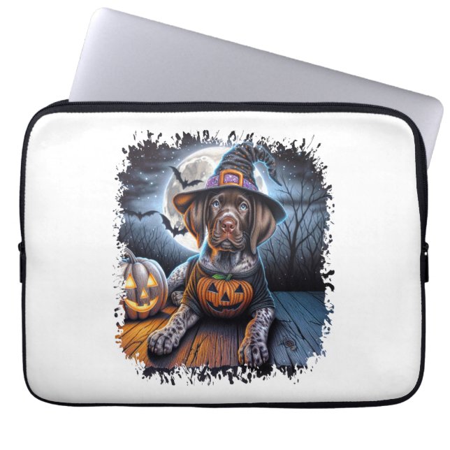 Pointer Dog Halloween Square Laptopschutzhülle (Vorderseite)