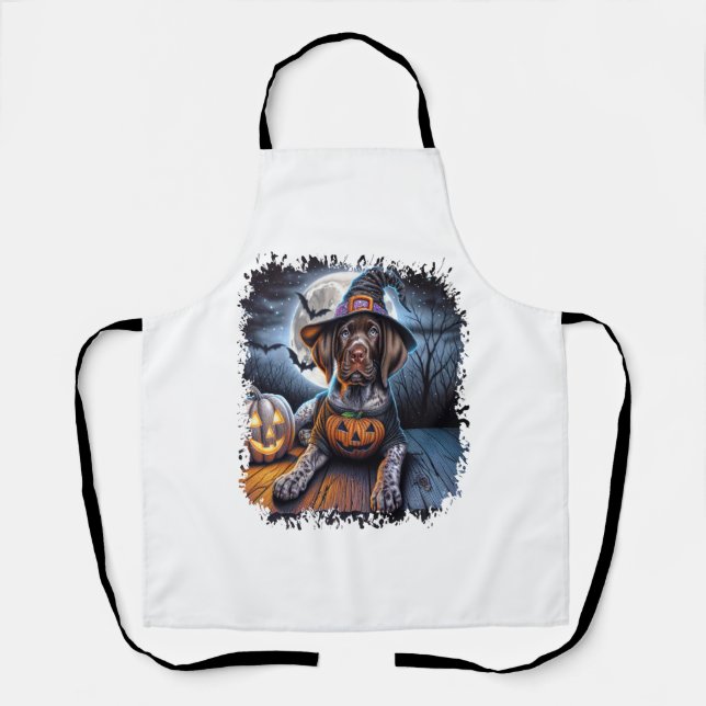 Pointer Dog Halloween Square Schürze (Vorderseite)
