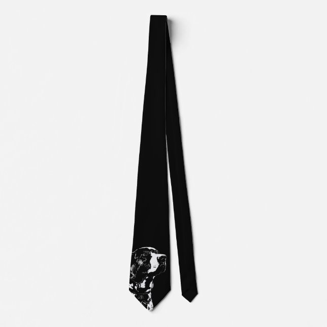 Pointer Dog Krawatte Stilvolle Hunde Lover Necktie (Vorderseite)