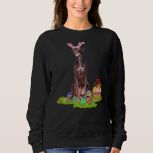 Pointer Dog Ostereier Jagd Bunny Pointer Dog E Sweatshirt