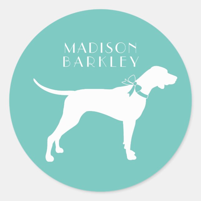 Pointer Dog Puppy English Setter Runder Aufkleber (Vorderseite)