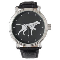 Pointer Dog Silhouette Wristwatch