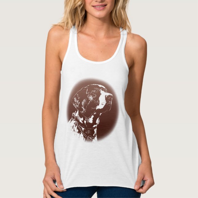 Pointer Dog Tank Top Shirt Frauenhund Lover Shirt (Vorderseite)