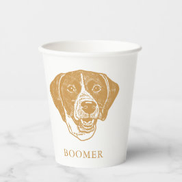 Pointer Hund Personalisiert Zeichnend Hand Pappbecher