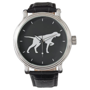 Pointer-Hund-Silhouette-Armbanduhr Armbanduhr