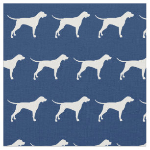 Pointer Hund Silhouette Pet Navy Blue Stoff