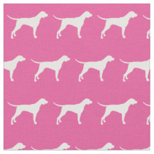 Pointer Hund Silhouette Pet Pink Stoff