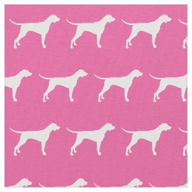 Pointer Hund Silhouette Pet Pink Stoff (Nahaufnahme)