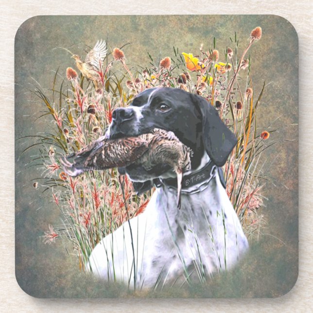 Pointer, Jagdwald Getränkeuntersetzer (Vorderseite)
