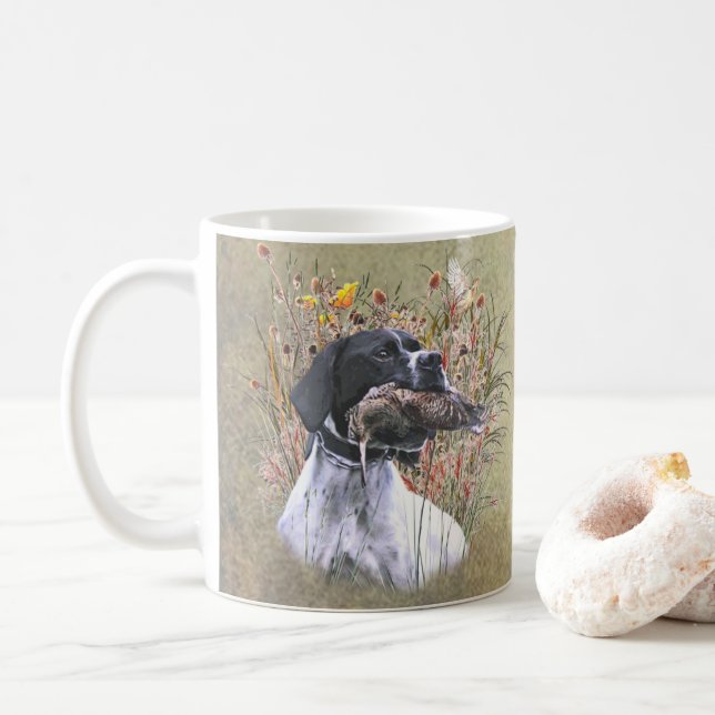 Pointer, Jagdwald Kaffeetasse (Mit Donut)