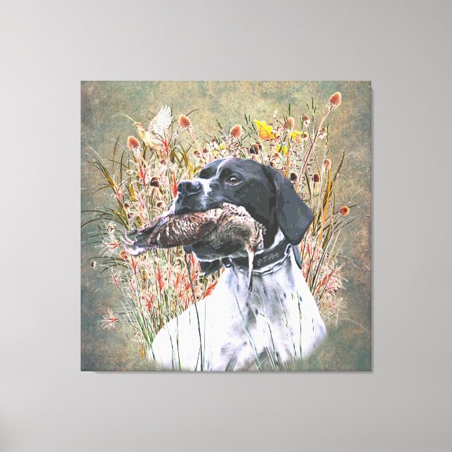 Pointer, Jagdwald Leinwanddruck (Vorderseite)