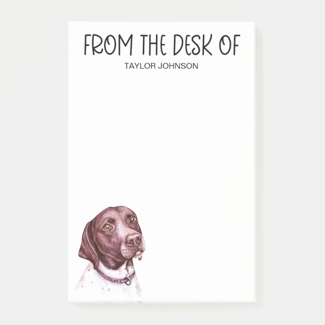 Pointer Lover Post-it Klebezettel (Vorderseite)