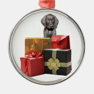 Pointer Puppy Christmas Geschenke Silbernes Ornament