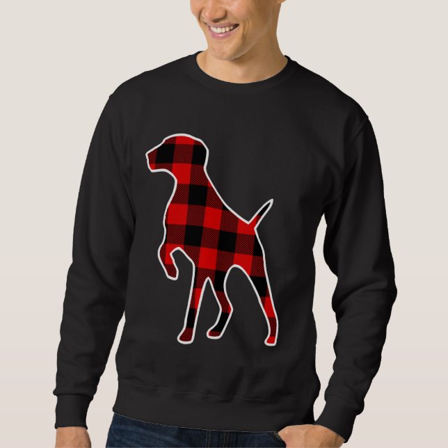 Pointer Red Buffalo Kariert Dog Pet Matching Pj Fa Sweatshirt (Vorderseite)