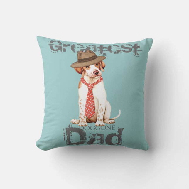 Pointer Vater Throw Kissen (Vorderseite)