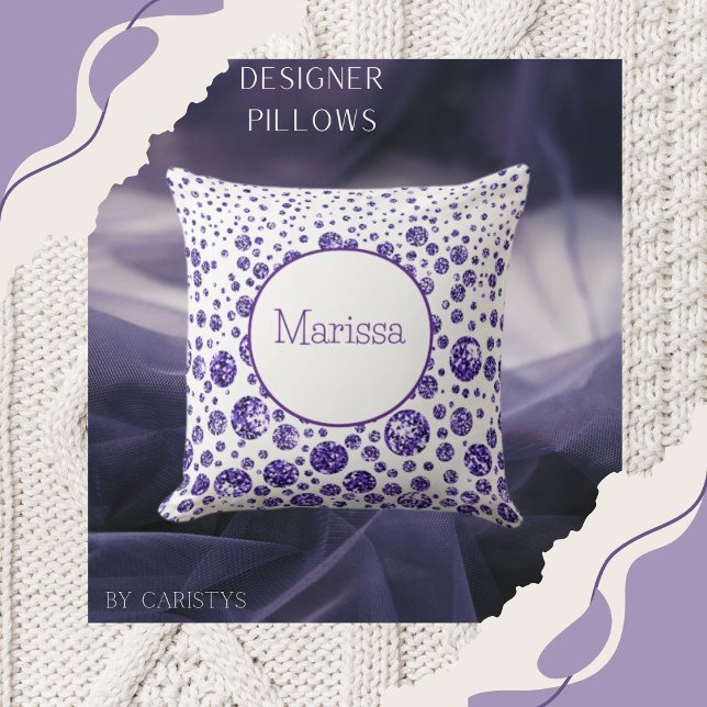 Pointes pourpre oreiller à lancer personnalisé (Créateur téléchargé)