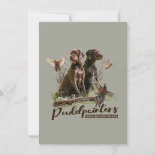Pointeur À poils durs allemand, carte de chasse de