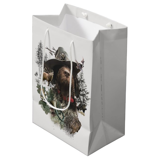Pointeur À poils durs allemand - Sac cadeau moyen (Devant Angle)