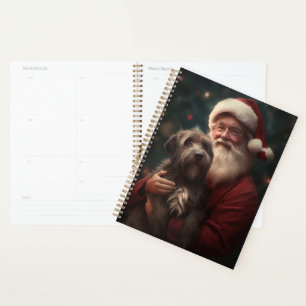 Pointeur à poils durs Griffon Noël du Père Noël