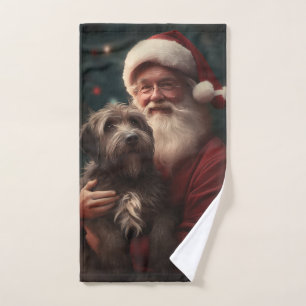 Pointeur à poils durs Griffon Noël du Père Noël