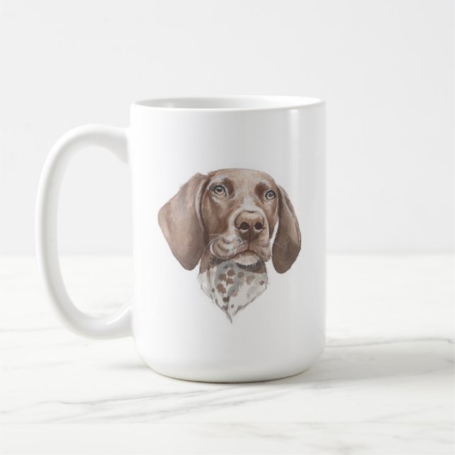 Pointeur allemand à poing court Mug | 15 oz (Gauche)