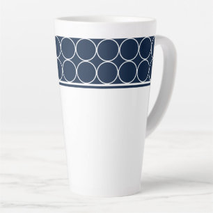 Pointeurs Latte Mug Navy et White