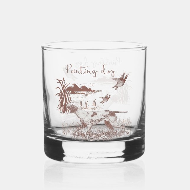 Pointhund Whiskyglas (Vorderseite)