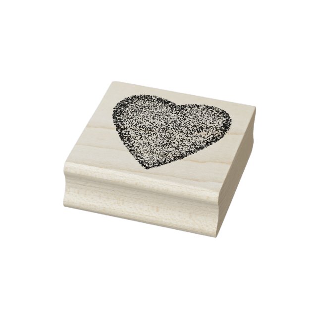 Pointillismus Herzkautschuk-Briefmarke Gummistempel (Stempel)