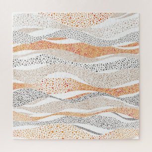 Pointillismus Wavy Polka: Niedlich Doodle Textile