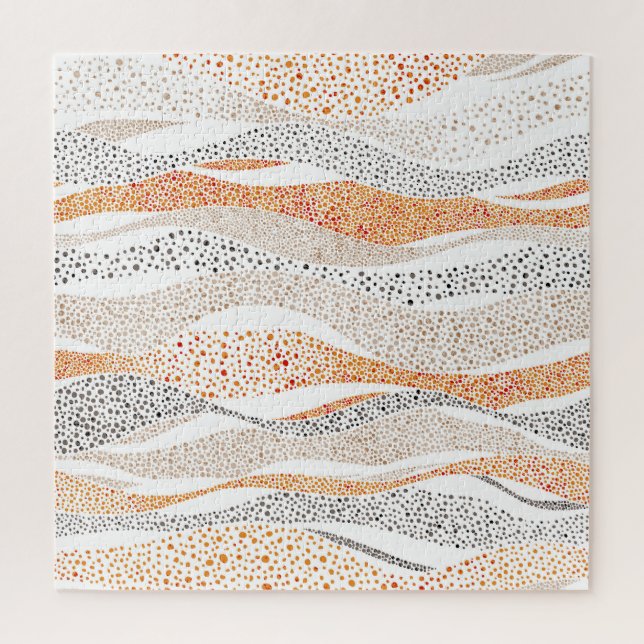 Pointillismus Wavy Polka: Niedlich Doodle Textile (Vertikal)