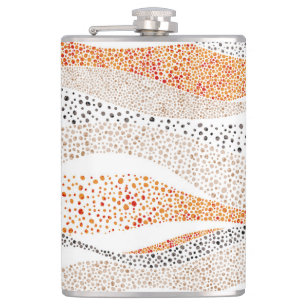 Pointillismus Wavy Polka: Niedlich Doodle Textile Flachmann