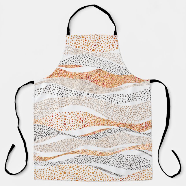 Pointillismus Wavy Polka: Niedlich Doodle Textile Schürze (Vorderseite)