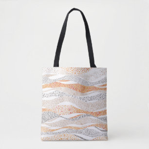 Pointillismus Wavy Polka: Niedlich Doodle Textile Tasche