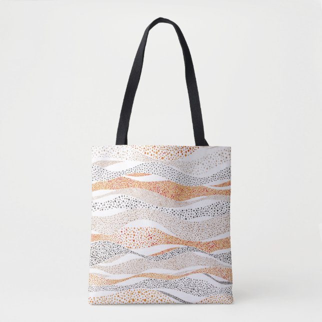 Pointillismus Wavy Polka: Niedlich Doodle Textile Tasche (Vorderseite)