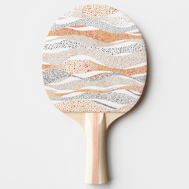 Pointillismus Wavy Polka: Niedlich Doodle Textile Tischtennis Schläger (Vorderseite)