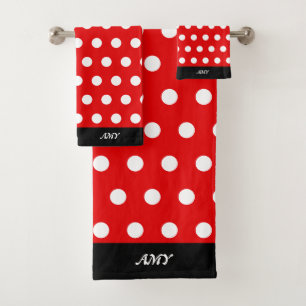 Points blancs sur fond rouge et noir