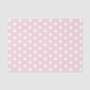 Points blancs sur le papier de soie de soie rose
