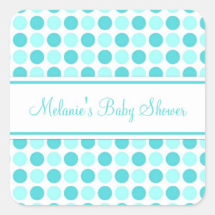 Points bleus Baby shower Favoriser les autocollant
