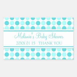 Points bleus Baby shower Favoriser les autocollant