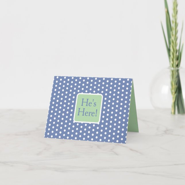 Points bleus et blancs avec monogramme vert (Devant)