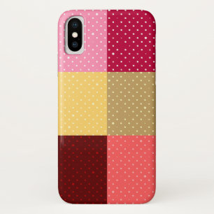 Points colorés Monogramme Coque iPhone X élégant
