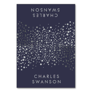Points Confetti Argent Cartes de placement coule