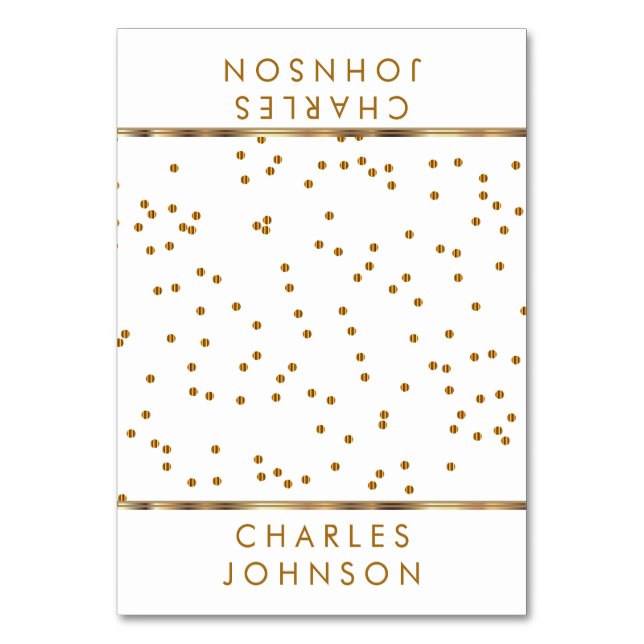 Points Confetti blancs et or | Cartes (Par défaut)